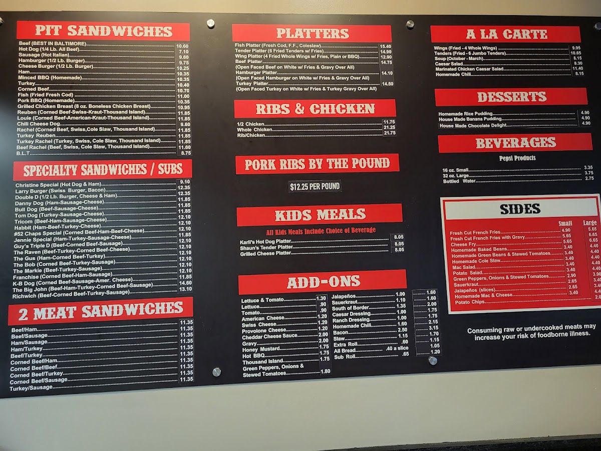 Chaps Pit Beef Baltimore Menu - Image 2